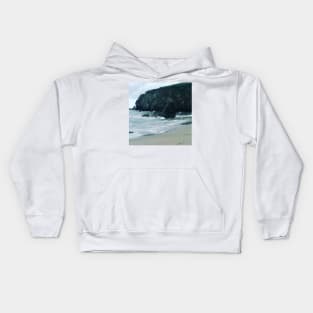 Blue Ocean Waves Kids Hoodie